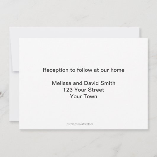 Communityblauw met Stripes-uitnodiging Kaart (Achterkant)