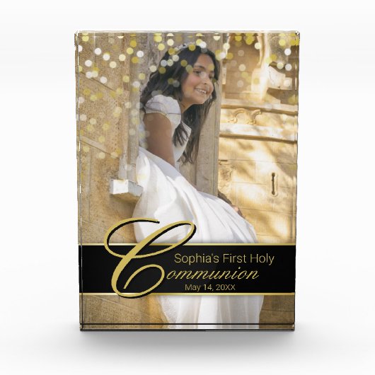Communityfoto Elegant Gold Typografie Glitter Fotoblokken (Voorkant)