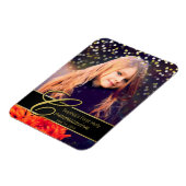 Communityfoto Elegant Gold Typografie Glitter Magneet (Linkerzijde)