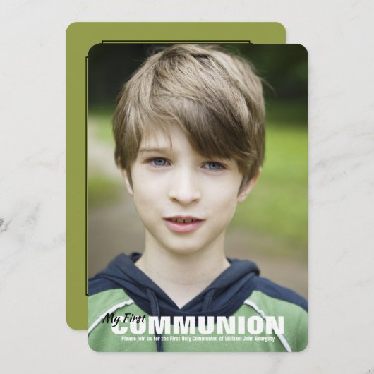 Communityfoto-uitnodiging (V) U SPEELT TERUG KLEUR Kaart (Voorkant / Achterkant)