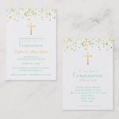 Communitymint en goudConfetti Visitekaartje (Voorkant / Achterkant)