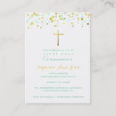 Communitymint en goudConfetti Visitekaartje (Voorkant)