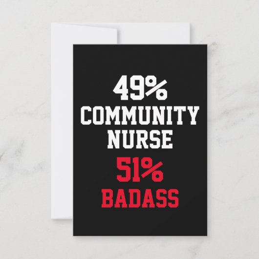 Communityverpleegster Badass Card Kaart (Voorkant)