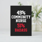 Communityverpleegster Badass Card Kaart (Staand voorkant)