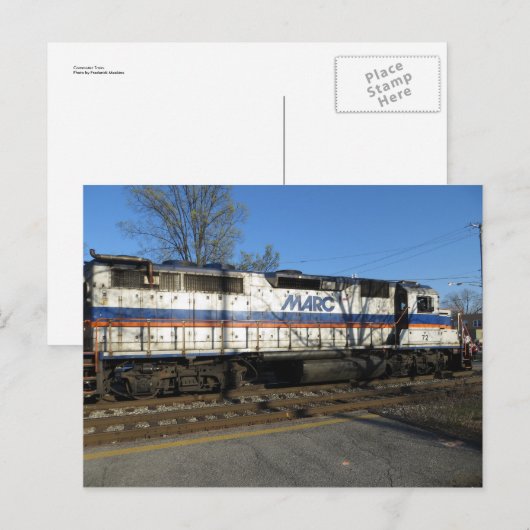commuter Train Briefkaart (Voorkant / Achterkant)