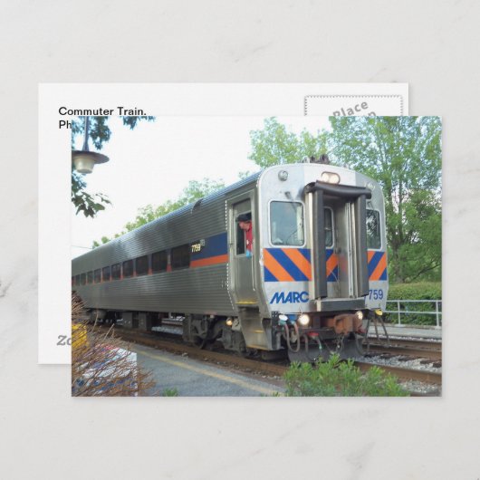 commuter Train Briefkaart (Voorkant / Achterkant)