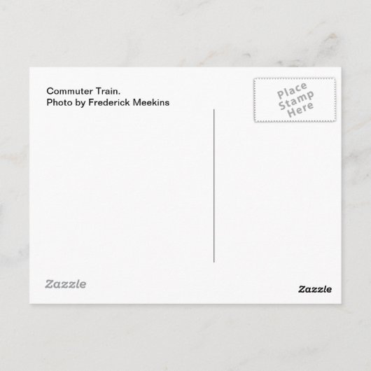 commuter Train Briefkaart (Achterkant)