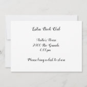 Como Agua Para Chocolate Book Club Kaart (Achterkant)