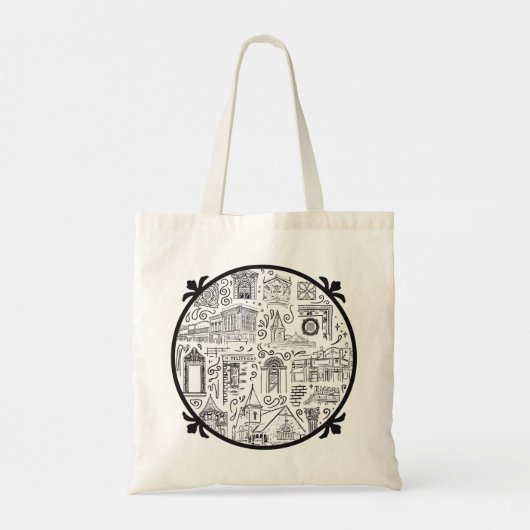 CoMo-bewaringslijntekeningen Tote Bag (Achterkant)