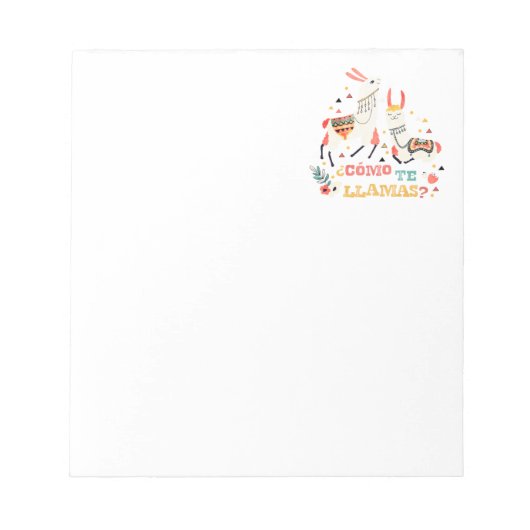 Como de Llamas. Grappig Spaans woord Humor. Notitieblok (Voorkant)