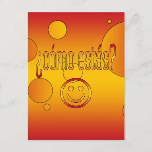 Cómo Estás? Pop van Spaanse vlag Briefkaart (Voorkant)