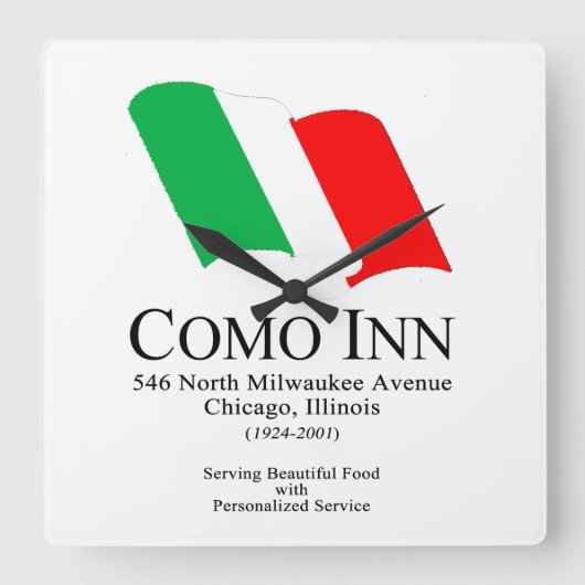 Como Inn Italiaans Restaurant, Chicago, Verenigde  Vierkante Klok (Voorkant)