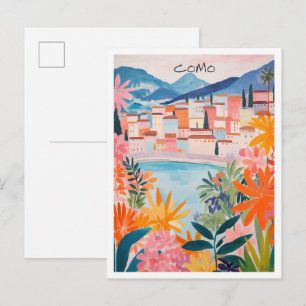Como Italië Reis Esthetiek Briefkaart