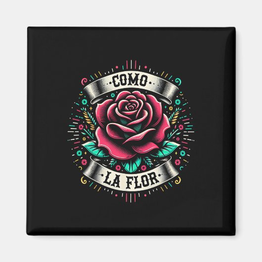 Como La Flor Design Mexicaans Grappig Cadeau Cinco Magneet (Voorkant)