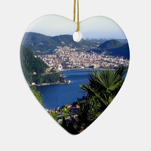 Como Lake 2 Keramisch Ornament (Rechts)