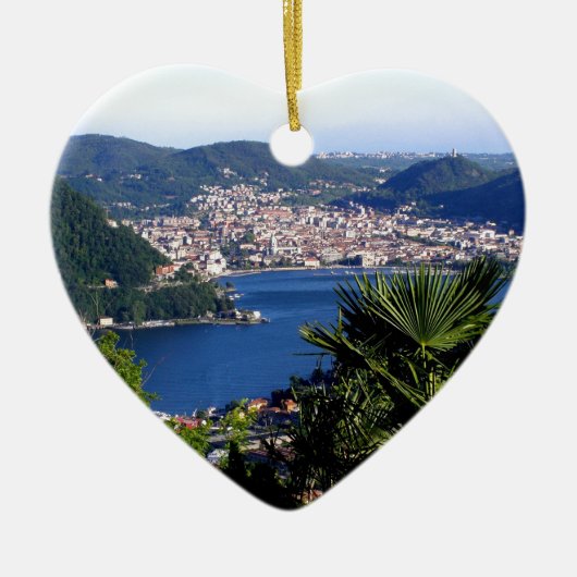 Como Lake 2 Keramisch Ornament (Voorkant)