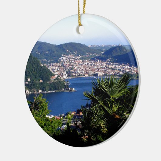 Como Lake 2 Keramisch Ornament (Links)