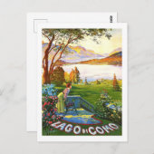 Como Lake Italië — vintage-reis Briefkaart (Voorkant / Achterkant)