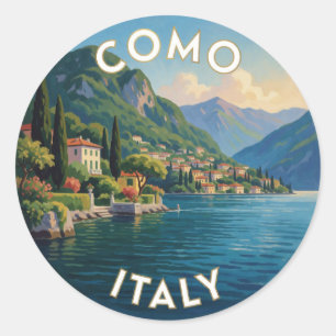 Como-meer Italië Alpien reislandschap Ronde Sticker