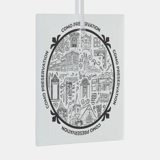 CoMo Preservation Line Drawing Ornament (Voorkant Rechts)