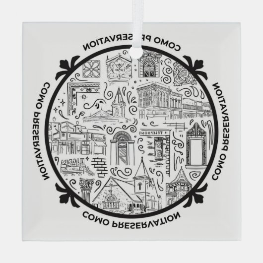 CoMo Preservation Line Drawing Ornament (Achterkant)