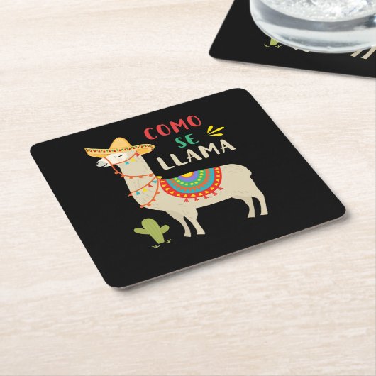 Como Se Llama Animal Funny Mexican Cinco de Mayo Kartonnen Onderzetters (Schuin)