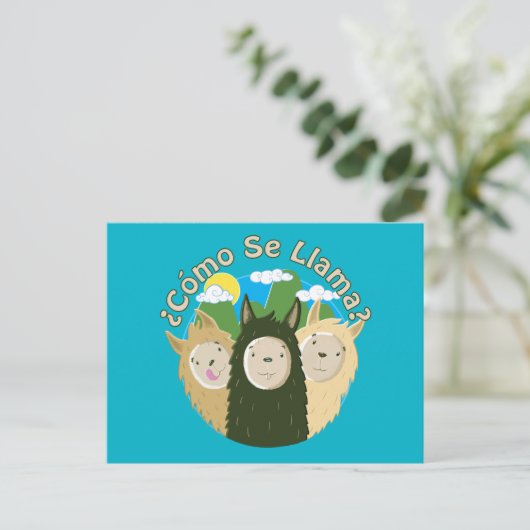 Como Se Llama? Briefkaart (Staand voorkant)