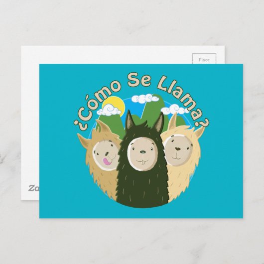 Como Se Llama? Briefkaart (Voorkant / Achterkant)