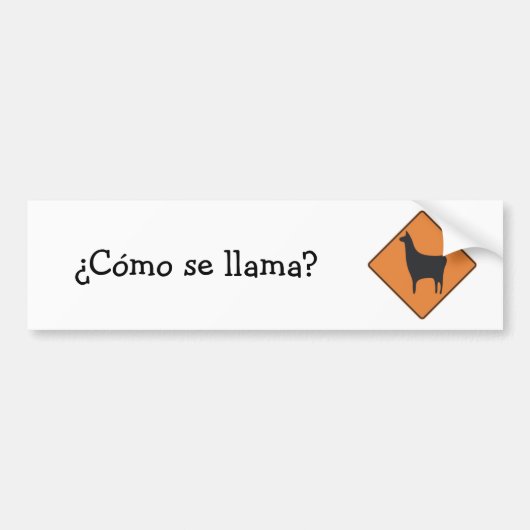 Cómo se llama? bumpersticker (Voorkant)