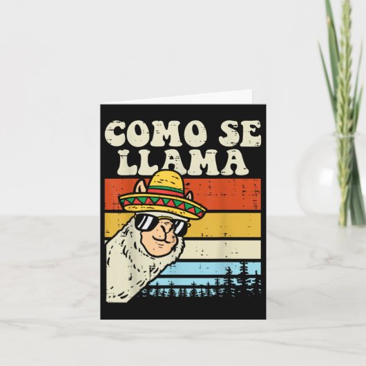 Como Se Llama Funny Cinco De Mayo Mexican Alpaca A Kaart (Voorkant)
