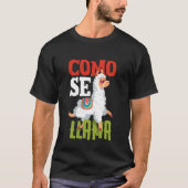 Como Se Llama Grappig Spaans Llama Gezegden T-shirt (Voorkant)