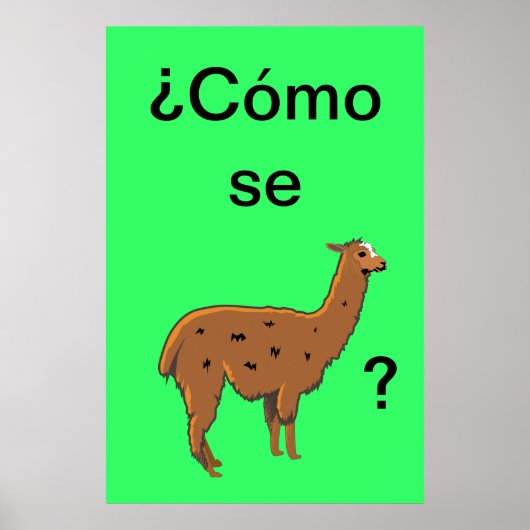 Cómo se llama? Poster (Voorkant)