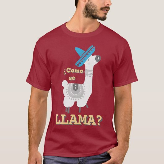 Como Se Llama T Funny Llama Lover Gift T-shirt (Voorkant)