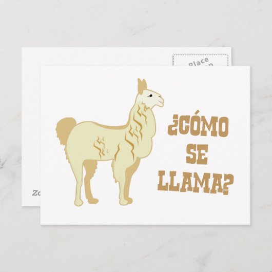 Como Se Llama?  Wat is jouw naam? Briefkaart (Voorkant / Achterkant)