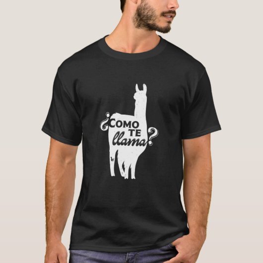 Como Te Llama Funny Llama T-shirt (Voorkant)