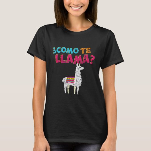 Como Te Llama Llamas Liefhebber Pun Grappenmakers T-shirt (Voorkant)