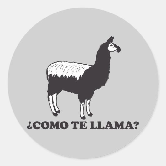 Como Te Llama Ronde Sticker (Voorkant)