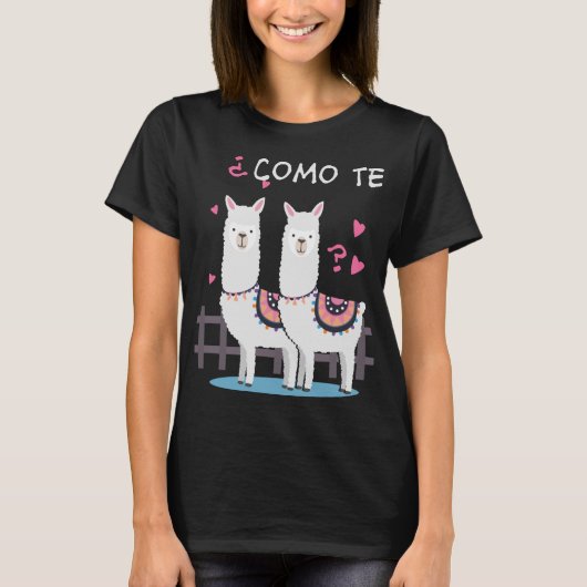 Como Te Llamas Funny Llama T-shirt (Voorkant)