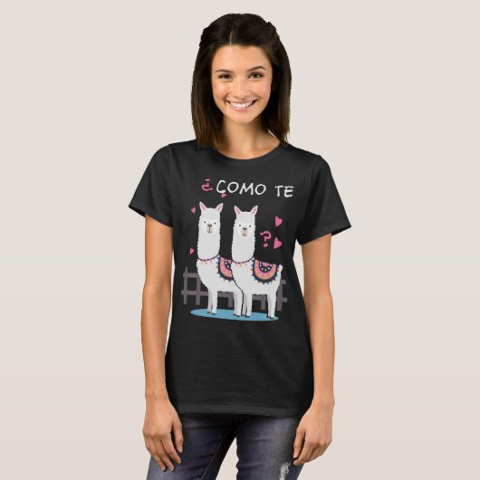 Como Te Llamas Funny Llama T-shirt (Voorkant volledig)