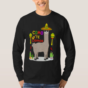 Como Tte Llamas Mexican Pet Happy Cinco De Mayo T-shirt