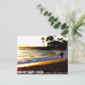 Como viajar con 1 surfer por Kauai Briefkaart (Staand voorkant)