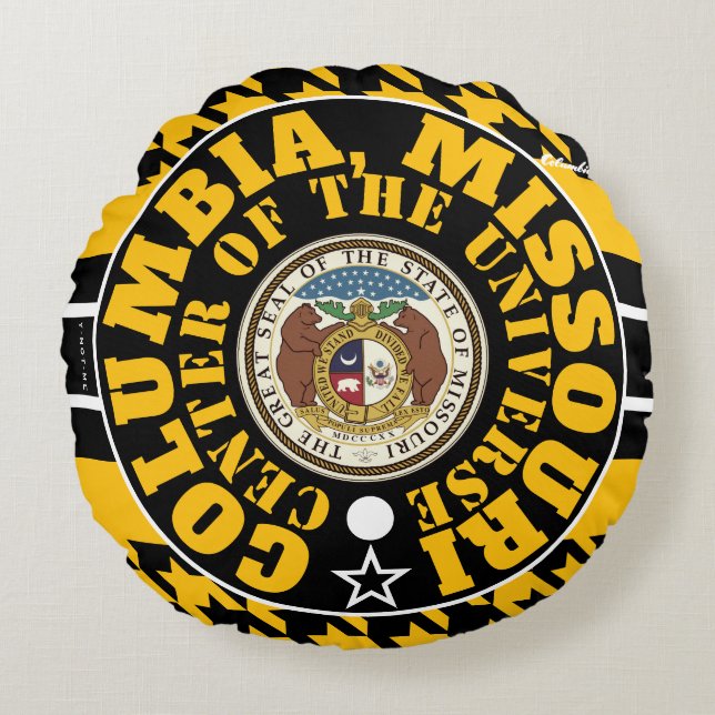 COMOCOU COLUMBIA, MO (COU) 2htb Rond Kussen (Voorkant)