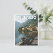 Comomeer Bellagio Italië Reizen Briefkaart (Staand voorkant)