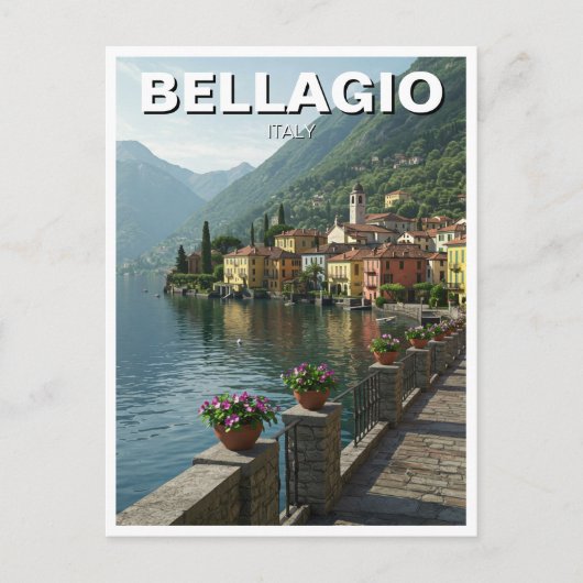 Comomeer Bellagio Italië Reizen Briefkaart (Voorkant)