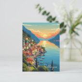 Comomeer Bellagio Italië Zonsondergang Briefkaart (Staand voorkant)