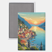 Comomeer Bellagio Italië Zonsondergang Magneet (Voorkant / Achterkant)