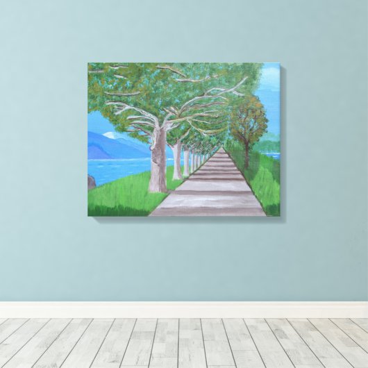 Comomeer canvas kunst (Insitu (Houten vloer))