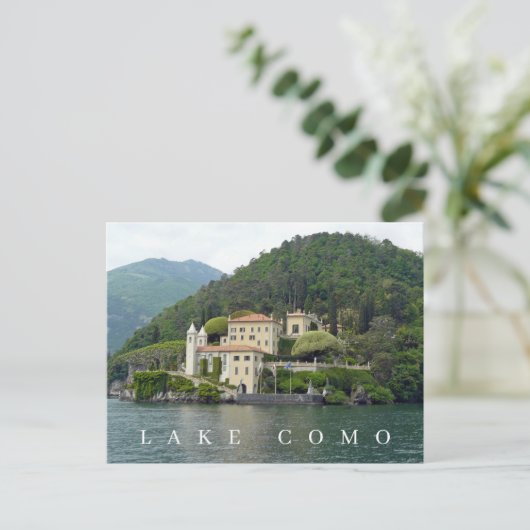 Comomeer Isola Comacina uitzicht briefkaart (Staand voorkant)