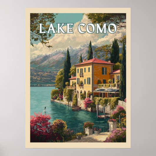 Comomeer - Italiaanse Lakeside Charm Poster (Voorkant)