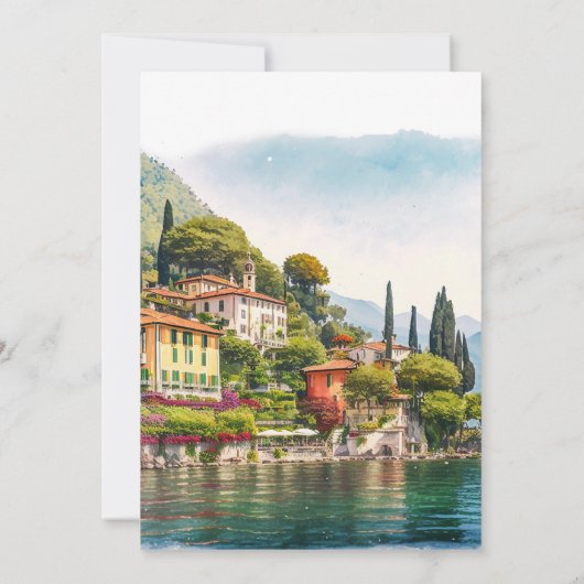 Comomeer Italië bloemenbewaar de datum kaart (Achterkant)